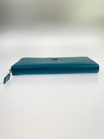 【中古品】【メンズ/レディース】 LANVIN ランバン COLLECTION ラウンドファスナーロングウォレット 長財布 181-260713-KS-13-min カラー：グリーン系 万代Net店