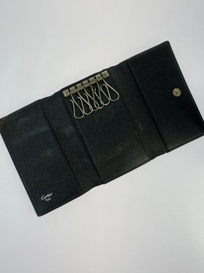【現状渡し品】【メンズ/レディース】 CARTIER カルティエ SANTOS 6連キーケース L3000775 183-260713-KS-19-min カラー：ブラック 万代Net店