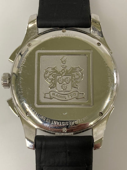 【中古品】【メンズ】 HAMILTON ハミルトン H37512731 JAZZMASTER SEAVIEW クォーツウォッチ 腕時計 197-240218-ab-11-min カラー：ブラック/シルバー 万代Net店