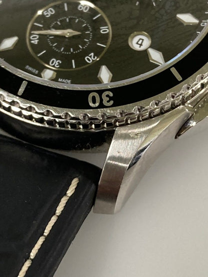 【中古品】【メンズ】 HAMILTON ハミルトン H37512731 JAZZMASTER SEAVIEW クォーツウォッチ 腕時計 197-240218-ab-11-min カラー：ブラック/シルバー 万代Net店