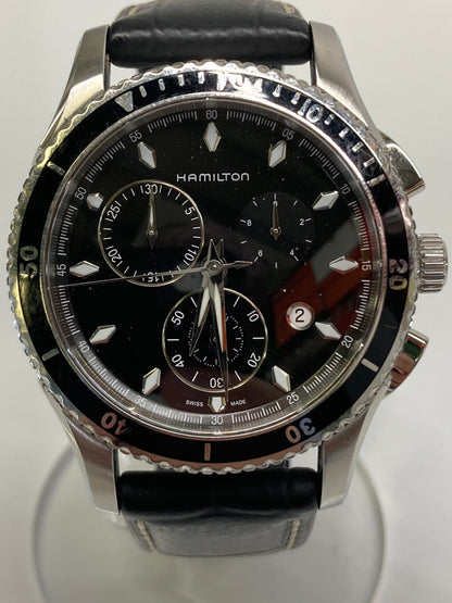 【中古品】【メンズ】 HAMILTON ハミルトン JAZZMASTER SEAVIEW CHRONO QUARTZ H37512731 ジャズマスター シービュー クロノ クォーツ 腕時計 長期保管品 197-260726-kk-17-hon カラー：シルバー/ブラック 万代Net店