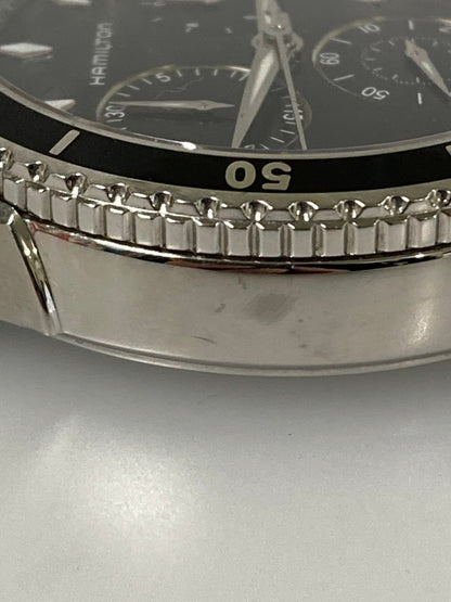 【中古品】【メンズ】 HAMILTON ハミルトン H37512731 JAZZMASTER SEAVIEW クォーツウォッチ 腕時計 197-240218-ab-11-min カラー：ブラック/シルバー 万代Net店