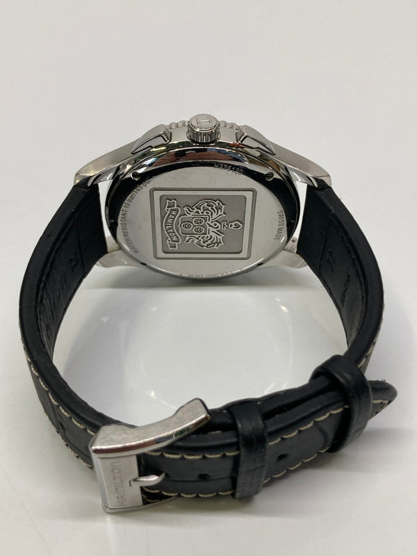 【中古品】【メンズ】 HAMILTON ハミルトン JAZZMASTER SEAVIEW CHRONO QUARTZ H37512731 ジャズマスター シービュー クロノ クォーツ 腕時計 長期保管品 197-260726-kk-17-hon カラー：シルバー/ブラック 万代Net店