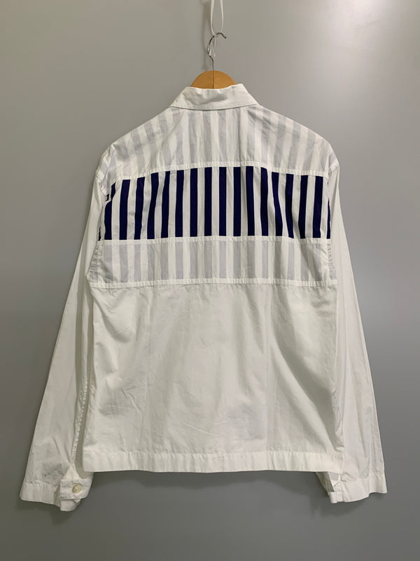 【中古品】【メンズ】 MARNI マルニ ストライプ切り替えシャツ メンズ トップス 長袖シャツ 141-260530-KS-29-min サイズ：44 カラー：ホワイト 万代Net店