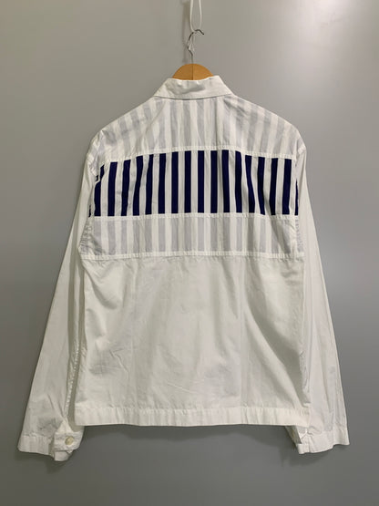 【中古品】【メンズ】 MARNI マルニ ストライプ切り替えシャツ メンズ トップス 長袖シャツ 141-260530-KS-29-min サイズ：44 カラー：ホワイト 万代Net店