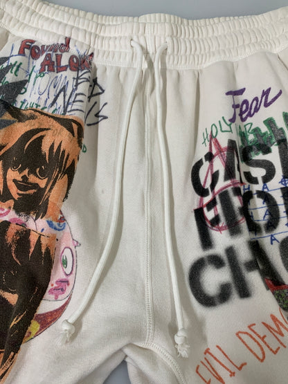 【中古品】【メンズ】 SAINT MICHAEL セントマイケル ×MURAKAMI TAKASHI SM-A21-0000-069 GRAFF SWEAT PANTS スウェットパンツ ボトムス 153-260531-AS-1-min サイズ：M カラー：オフホワイト 万代Net店