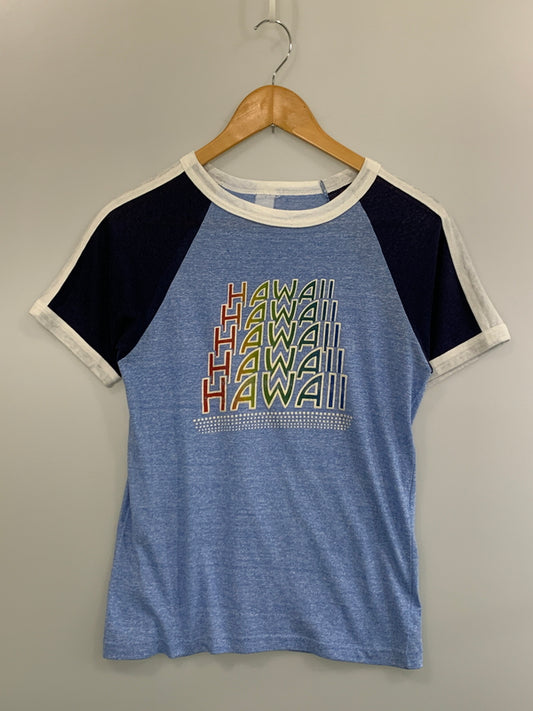 【中古品】【メンズ】 VELVA SHEEN ベルバシーン 70S HAWAII FLOCK PRINT TEE フロッキープリントTシャツ 半袖Tシャツ 146-260714-ta-15-min サイズ：サイズ不明 カラー：マルチカラー 万代Net店