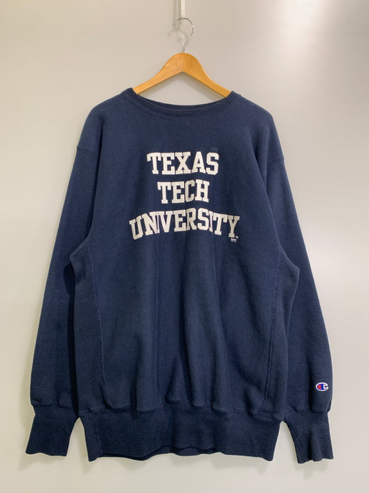 【中古品】【メンズ】 CHAMPION チャンピオン 90S TEXAS TECH UNIVERSITY SWEATSHIRT 1990年代 スウェットシャツ メンズ トップス スウェット トレーナー 146-260530-KS-33-min サイズ：XXL カラー：ネイビー 万代Net店