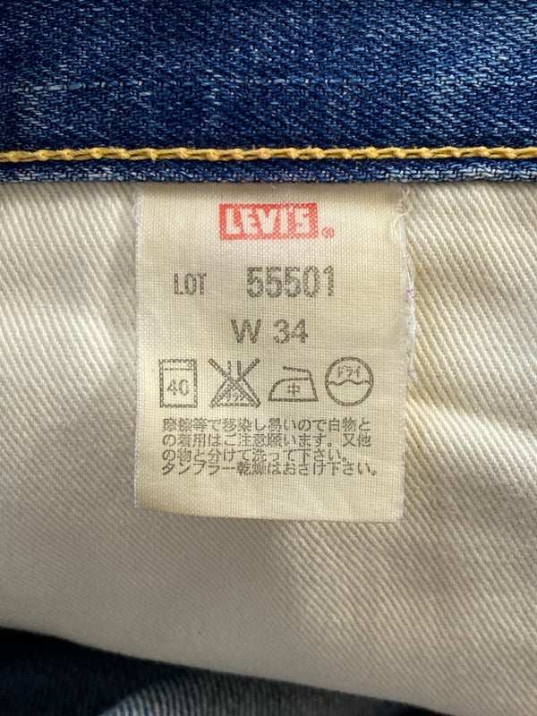 【中古品】【メンズ】 LEVI'S VINTAGE CLOTHING リーバイスビンテージクロージング 55501 "55年モデル復刻”501XX DENIM PANT デニムパンツ ボトムス 156-260531-AS-54-min サイズ：W34L36 カラー：ブルー 万代Net店