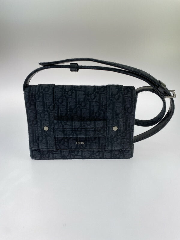【中古品】【レディース】 DIOR ディオール Oblique Canvas Shoulder Bag ディオール 1WRCA360YJY オブリーク ショルダーバッグ カバン 鞄 180-260608-jt-01-min カラー：ブラック 万代Net店