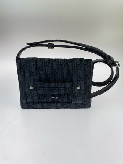 【中古品】【レディース】 DIOR ディオール Oblique Canvas Shoulder Bag ディオール 1WRCA360YJY オブリーク ショルダーバッグ カバン 鞄 180-260608-jt-01-min カラー：ブラック 万代Net店