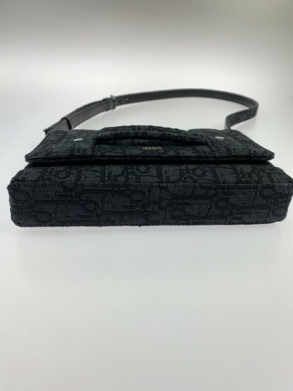 【中古品】【レディース】 DIOR ディオール Oblique Canvas Shoulder Bag ディオール 1WRCA360YJY オブリーク ショルダーバッグ カバン 鞄 180-260608-jt-01-min カラー：ブラック 万代Net店