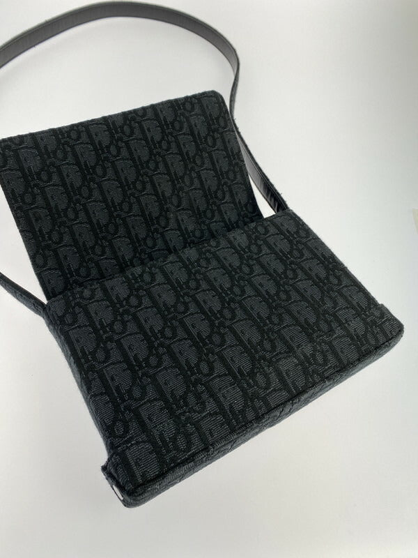 【中古品】【レディース】 DIOR ディオール Oblique Canvas Shoulder Bag ディオール 1WRCA360YJY オブリーク ショルダーバッグ カバン 鞄 180-260608-jt-01-min カラー：ブラック 万代Net店