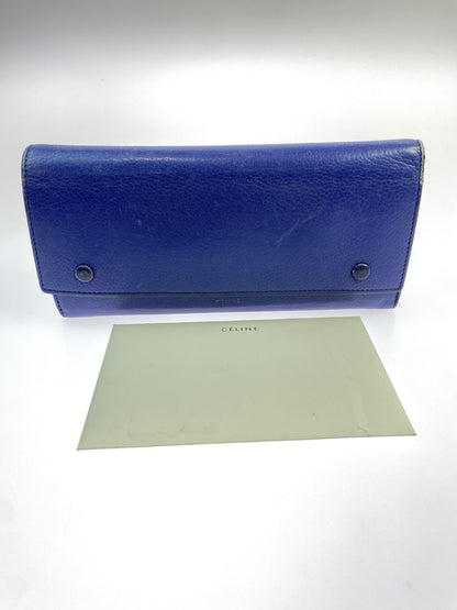【中古品】【メンズ/レディース】 CELINE セリーヌ ラージフラップマルチファンクション 101673JFL.07IN 長財布 181-260713-KS-18-min カラー：インディゴ 万代Net店