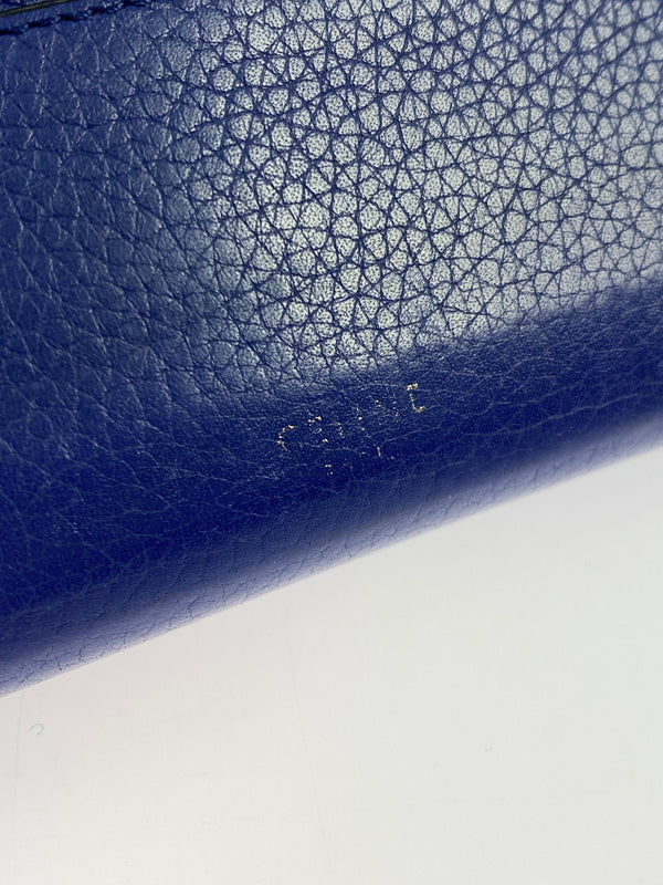【中古品】【メンズ/レディース】 CELINE セリーヌ ラージフラップマルチファンクション 101673JFL.07IN 長財布 181-260713-KS-18-min カラー：インディゴ 万代Net店