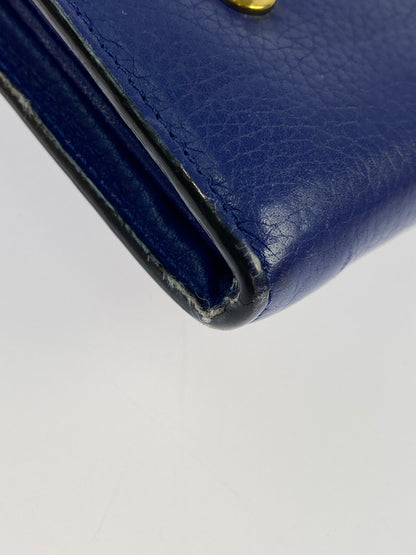 【中古品】【メンズ/レディース】 CELINE セリーヌ ラージフラップマルチファンクション 101673JFL.07IN 長財布 181-260713-KS-18-min カラー：インディゴ 万代Net店