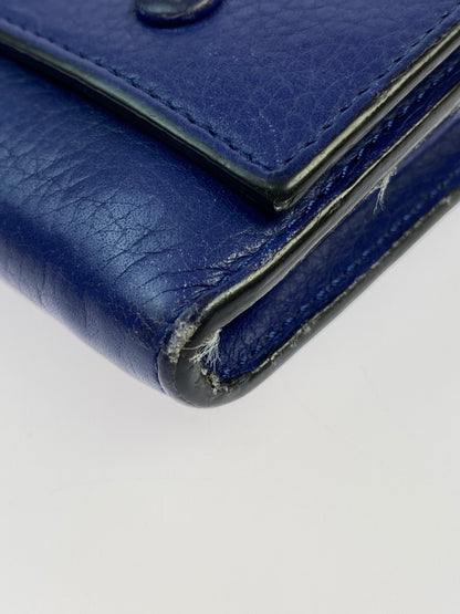 【中古品】【メンズ/レディース】 CELINE セリーヌ ラージフラップマルチファンクション 101673JFL.07IN 長財布 181-260713-KS-18-min カラー：インディゴ 万代Net店