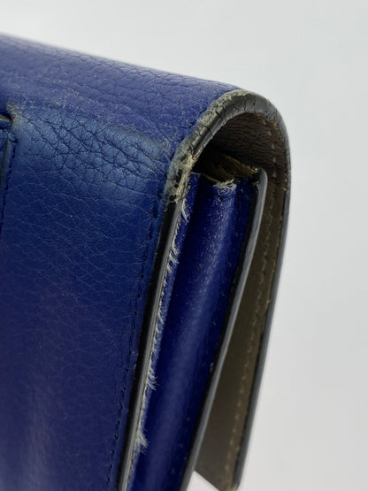 【中古品】【メンズ/レディース】 CELINE セリーヌ ラージフラップマルチファンクション 101673JFL.07IN 長財布 181-260713-KS-18-min カラー：インディゴ 万代Net店