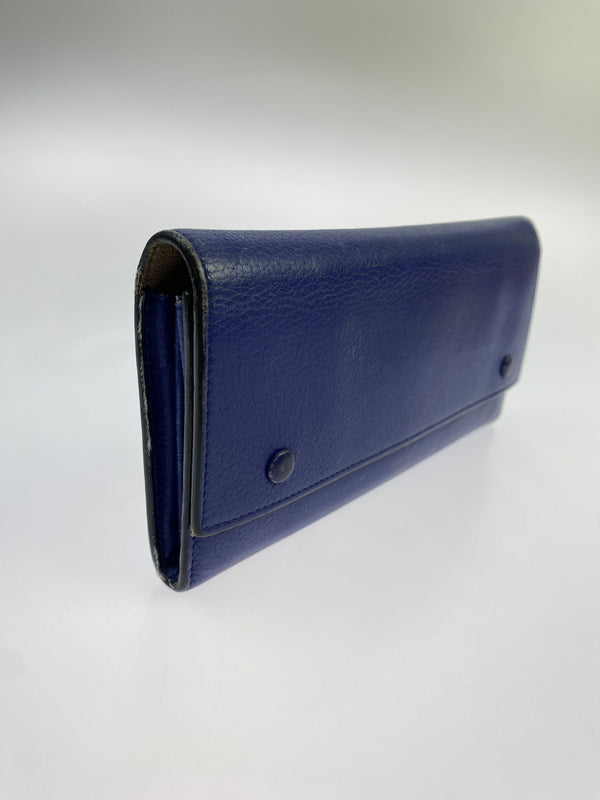 【中古品】【メンズ/レディース】 CELINE セリーヌ ラージフラップマルチファンクション 101673JFL.07IN 長財布 181-260713-KS-18-min カラー：インディゴ 万代Net店