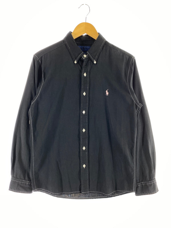 【中古品】【メンズ】 RALPH LAUREN ラルフローレン 後染め COTTON SHIRT 長袖シャツ ロングスリーブ 146-260718-AS-62-min サイズ：XL カラー：ブラック 万代Net店