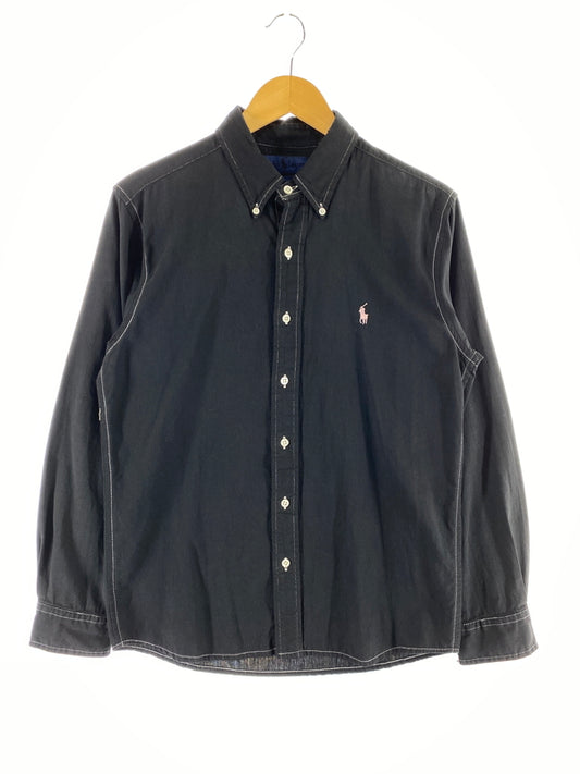 【中古品】【メンズ】 RALPH LAUREN ラルフローレン 後染め COTTON SHIRT 長袖シャツ ロングスリーブ 146-260718-AS-62-min サイズ：XL カラー：ブラック 万代Net店