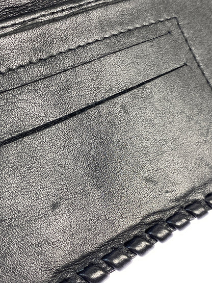 【現状渡し品】【メンズ】 LEATHER LONG WALLET レザーロングウォレット 長財布 201-260806-yn-27-min カラー：ブラック 万代Net店