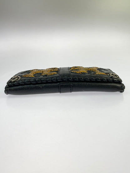 【現状渡し品】【メンズ】 LEATHER LONG WALLET レザーロングウォレット 長財布 201-260806-yn-27-min カラー：ブラック 万代Net店
