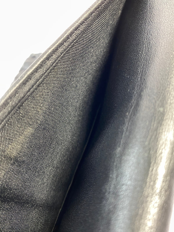 【現状渡し品】【メンズ】 LEATHER LONG WALLET レザーロングウォレット 長財布 201-260806-yn-27-min カラー：ブラック 万代Net店