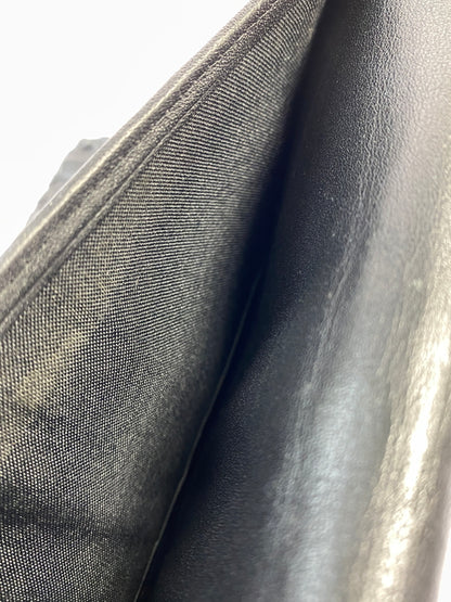 【現状渡し品】【メンズ】 LEATHER LONG WALLET レザーロングウォレット 長財布 201-260806-yn-27-min カラー：ブラック 万代Net店