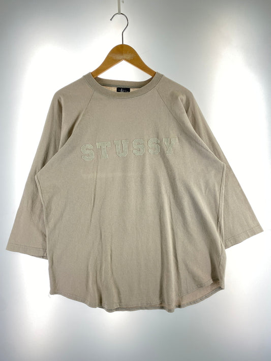 【中古品】【メンズ】 OLD STUSSY オールドステューシー LOGO TEE 七分袖Tシャツ 142-260531-AS-41-min サイズ：L カラー：グレージュ 万代Net店