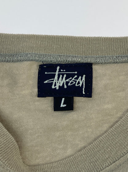 【中古品】【メンズ】 OLD STUSSY オールドステューシー LOGO TEE 七分袖Tシャツ 142-260531-AS-41-min サイズ：L カラー：グレージュ 万代Net店