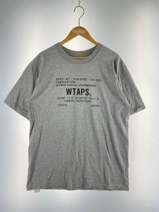【中古品】【メンズ】 WTAPS ダブルタップス LOGO PRINT TEE 半袖Tシャツ ショートスリーブ 142-260531-AS-40-min サイズ：3 カラー：グレー 万代Net店