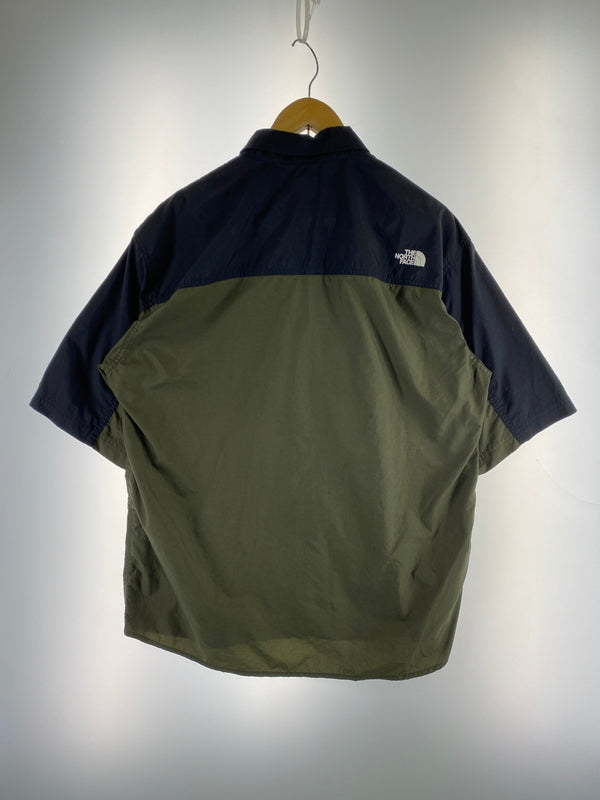 【中古品】【メンズ】 THE NORTH FACE ザ・ノースフェイス NR22331 S S NUPTSE SHIRT ヌプシシャツ 半袖シャツ 144-260531-AS-43-min サイズ：XL カラー：ブラックーオリーブグリーン 万代Net店