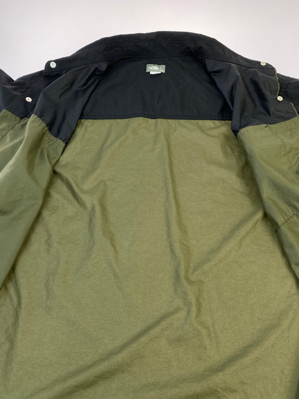 【中古品】【メンズ】 THE NORTH FACE ザ・ノースフェイス NR22331 S S NUPTSE SHIRT ヌプシシャツ 半袖シャツ 144-260531-AS-43-min サイズ：XL カラー：ブラックーオリーブグリーン 万代Net店