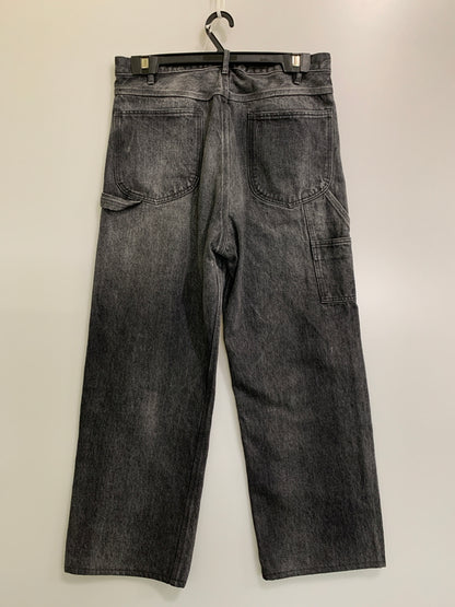 【中古品】【メンズ】 AURALEE オーラリー SELVEDGE FADED HEAVY DENIM PAINTER PANTS A24AP01DH セルビッジ フェイデッド ヘビー デニム ペインターパンツ メンズ 151-260530-KS-34-min サイズ：3 カラー：ブラック 万代Net店