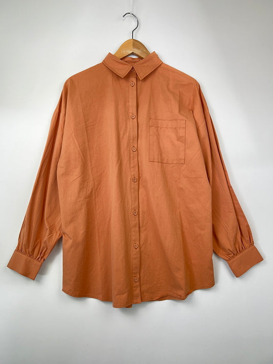 【中古品】【レディース】 jouetie ジュエティ L/S OVER SHIRT 082120401401-01 ロングスリーブ オーバーシャツ 長袖 トップス 178-260620-kk-24-hon サイズ：M カラー：ブラウン系 万代Net店