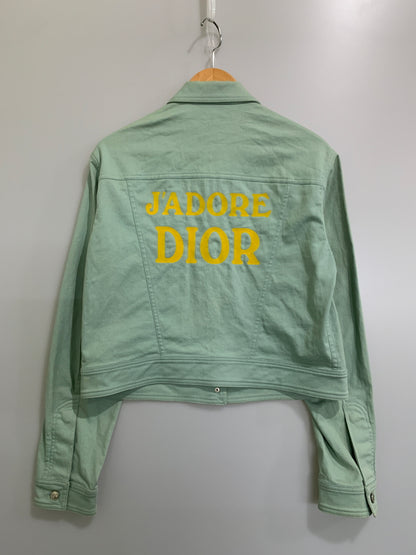 【中古品】【メンズ】 CHRISTIAN DIOR クリスチャン ディオール 00'S ガリアーノ期 J'ADORE DENIM JACKET 2000年代 ジャドール デニムジャケット 141-260530-KS-24-min サイズ：F38 カラー：グリーン系 万代Net店