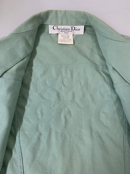 【中古品】【メンズ】 CHRISTIAN DIOR クリスチャン ディオール 00'S ガリアーノ期 J'ADORE DENIM JACKET 2000年代 ジャドール デニムジャケット 141-260530-KS-24-min サイズ：F38 カラー：グリーン系 万代Net店