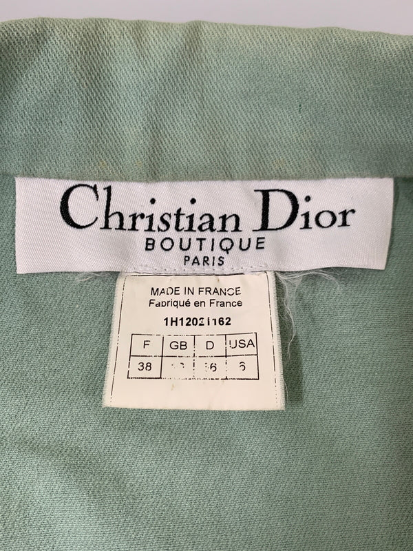 【中古品】【メンズ】 CHRISTIAN DIOR クリスチャン ディオール 00'S ガリアーノ期 J'ADORE DENIM JACKET 2000年代 ジャドール デニムジャケット 141-260530-KS-24-min サイズ：F38 カラー：グリーン系 万代Net店