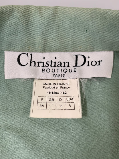【中古品】【メンズ】 CHRISTIAN DIOR クリスチャン ディオール 00'S ガリアーノ期 J'ADORE DENIM JACKET 2000年代 ジャドール デニムジャケット 141-260530-KS-24-min サイズ：F38 カラー：グリーン系 万代Net店