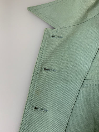 【中古品】【メンズ】 CHRISTIAN DIOR クリスチャン ディオール 00'S ガリアーノ期 J'ADORE DENIM JACKET 2000年代 ジャドール デニムジャケット 141-260530-KS-24-min サイズ：F38 カラー：グリーン系 万代Net店