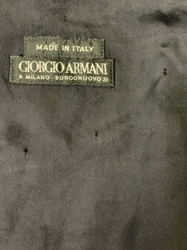 【中古品】【メンズ】 GIORGIO ARMANI ジョルジオ アルマーニ CHESTER COAT チェスターコート メンズ アウター コート 141-260530-KS-20-min カラー：ネイビー 万代Net店