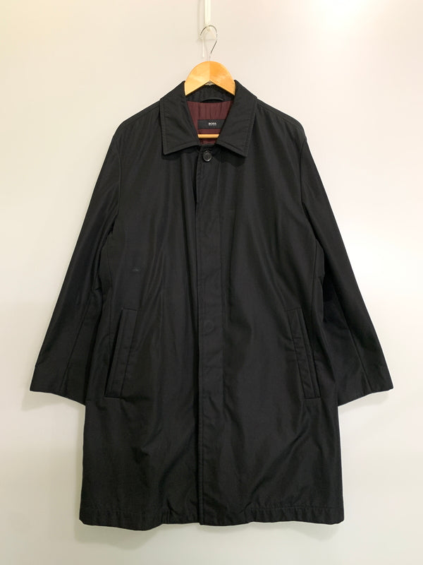 【中古品】【メンズ】 HUGO BOSS ヒューゴボス CHESTER COAT チェスターコート メンズ アウター チェスターフィールドコート ロングコート 147-260612-em-40-min サイズ：50 カラー：ブラック 万代Net店