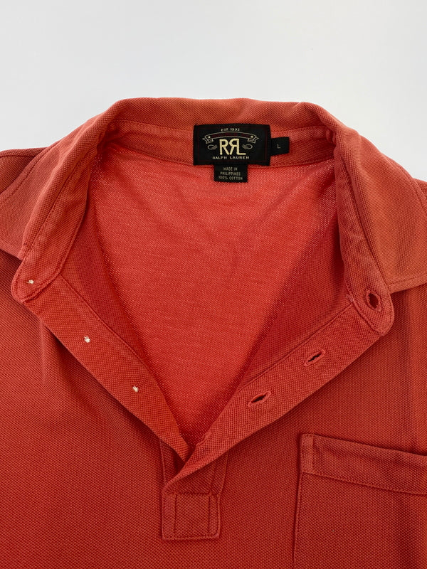 【中古品】【メンズ】 RRL ダブルアールエル POLO SHIRT ポロシャツ 半袖 ショートスリーブ 145-260531-AS-45-min サイズ：L カラー：オレンジ 万代Net店