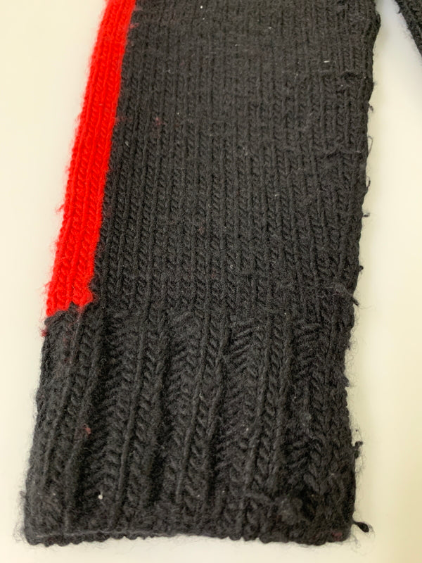 【中古品】【メンズ】 RALPH LAUREN ラルフローレン WOOL KNIT ウールニット メンズ トップス 147-260530-KS-28-min サイズ：M カラー：ブラック/レッド 万代Net店