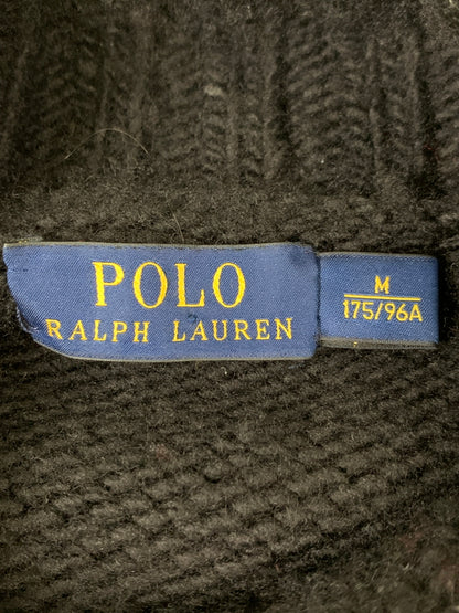 【中古品】【メンズ】 RALPH LAUREN ラルフローレン WOOL KNIT ウールニット メンズ トップス 147-260530-KS-28-min サイズ：M カラー：ブラック/レッド 万代Net店