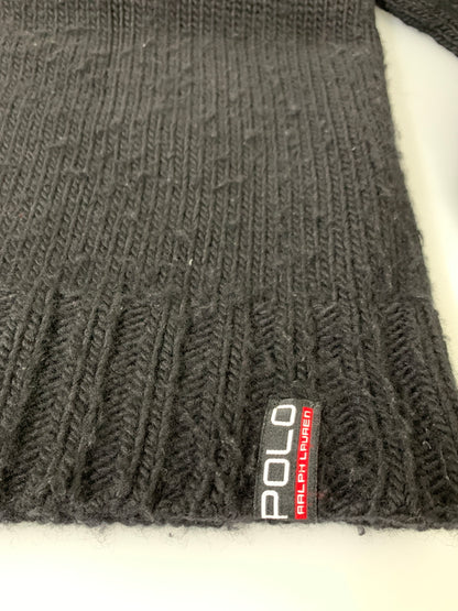 【中古品】【メンズ】 RALPH LAUREN ラルフローレン WOOL KNIT ウールニット メンズ トップス 147-260530-KS-28-min サイズ：M カラー：ブラック/レッド 万代Net店