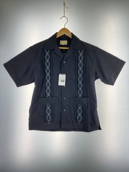 【中古美品】【メンズ】 SCHOTT ショット 782-4123007 BRAID CUBA SHIRT 半袖シャツ ショートスリーブ 145-260531-AS-46-min サイズ：M カラー：ブラック 万代Net店