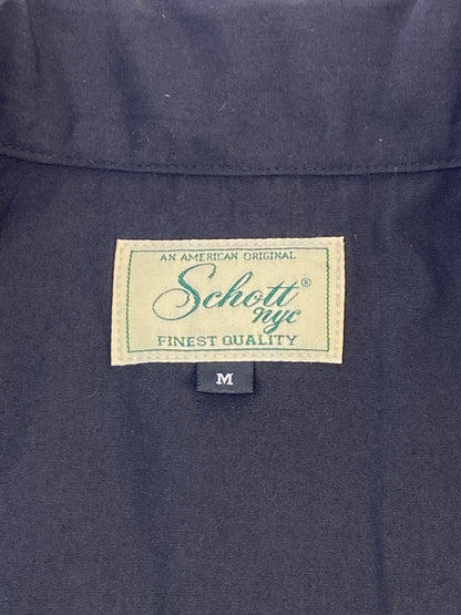 【中古美品】【メンズ】 SCHOTT ショット 782-4123007 BRAID CUBA SHIRT 半袖シャツ ショートスリーブ 145-260531-AS-46-min サイズ：M カラー：ブラック 万代Net店