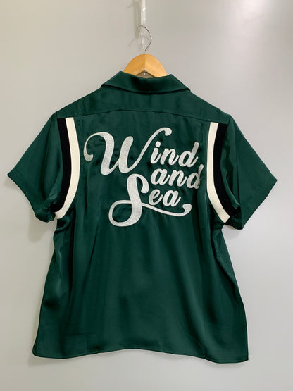 【中古美品】【メンズ】 WIND AND SEA ウィンダンシー SD BOWLING SHIRT エスディー ボウリングシャツ WDS-O-FAL-24-Q1-SH-05 メンズ トップス 半袖シャツ 142-260530-KS-31-min サイズ：S カラー：グリーン 万代Net店